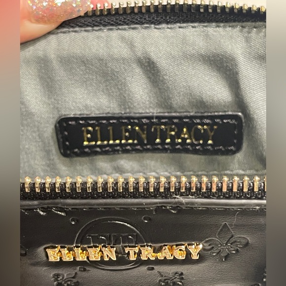 NWT- Ellen Tracy Signature Dome Crossbody Satchel-BLACK - Picture 9 of 15